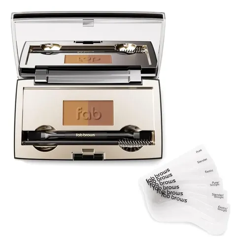 Kit De Cejas Fab Brows Duo With Plantillas Y Polvo