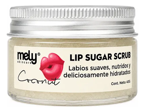 Exfoliante Labial Mely Azúcar Coco Ceramidas Lip Scrub 40g