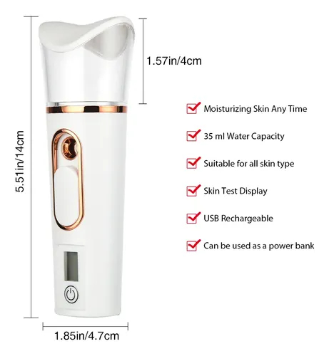 Humidificador Facial Mini Nano Mist Steamer