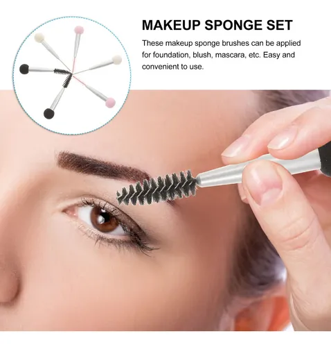 6pcs Cepillo Aplicador Para Cejas, Pestañas Y Maquillaje