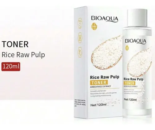 Tónico Facial De Arroz Bioaqua 120 Ml Hidratante Todo Tipo De Piel Día/noche