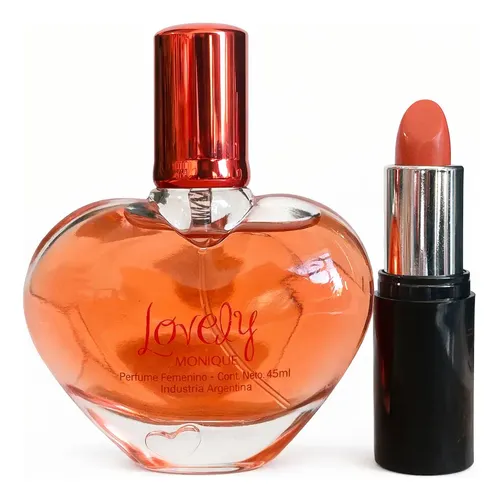 Regalo Perfume Femenino Lovely 45ml +lápiz Labial Monique Js