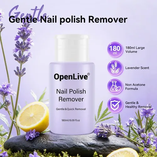 Removedor De Esmalte Sin Acetona Openlive Lavanda 180 Ml
