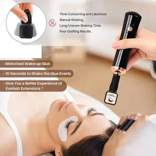 Mezclador De Pegamento Para Extensiones De Pestañas, Gel Elé Negro