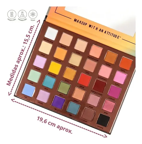Paleta Sombras Ojos Rude Cosmetics C’est La Vie 30 Colores Mate Satinado