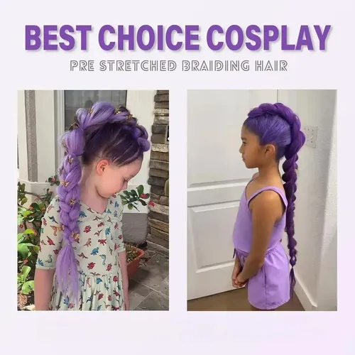 . Jf Y 1pcs Cabello De Trenzas Moradas: Cosplay De &yx20