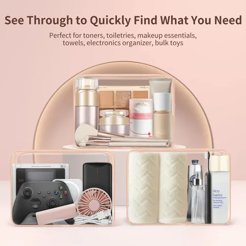Bolsa De Maquillaje Tisratok Transparente Para Mujer Con Cre