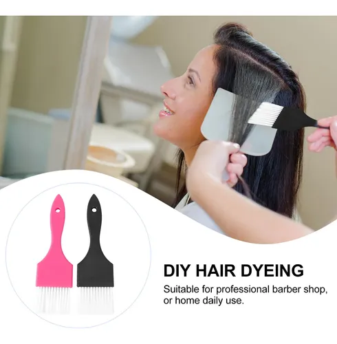 Cepillos Peines Para Teñir Cabello Negro Rosa 2 Pzas
