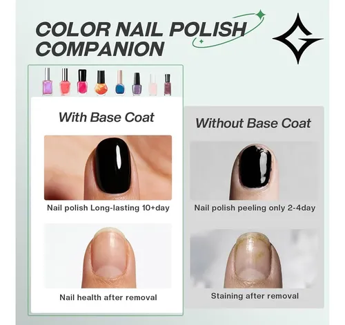 Esmalte Base Transparente Glamona De Larga Duración