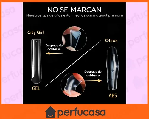 Tips City Girl Soft Gel Uñas Postizas Press On Prelimadas