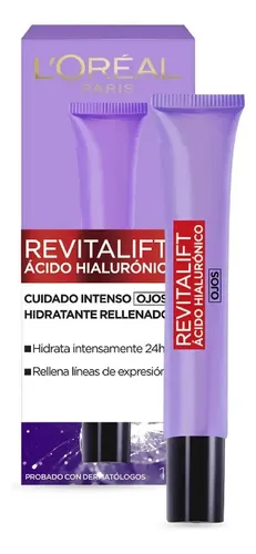 L’Oreal Paris Revitalift Ácido Hialurónico Contorno de Ojos, Hidrata Intensamente y Rellena Líneas de Expresión, 15 ml.
