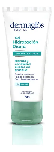 Dermaglos Gel Hidratante Para Pieles Mixtas X 70 Gr