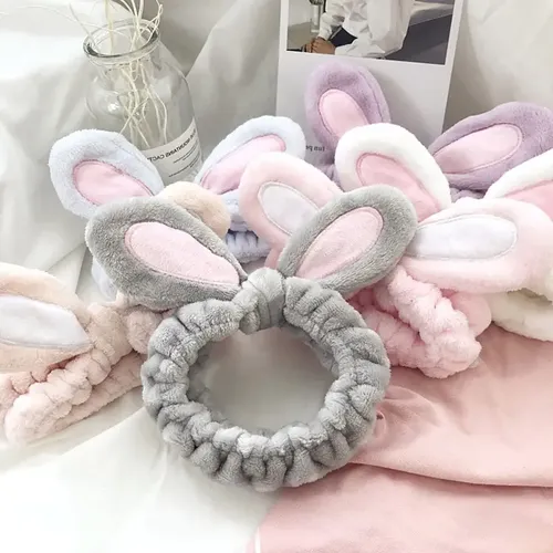 Ligas De Pelo 3d Con Orejas De Conejo Para Niñas, Suaves
