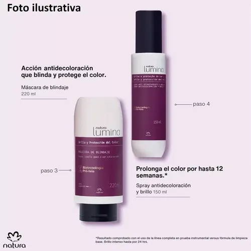 Natura Lumina Spray Antidecoloracion Y Brillo 150ml Vegano