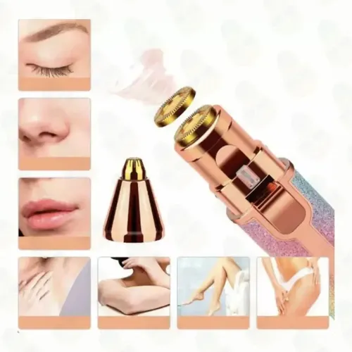 Depilador Removedor Cejas/vello 2 En 1 Usb Mujer Arcoíris Recargable Portátil Precisión Facial Indoloro Compacto Diseño Elegante