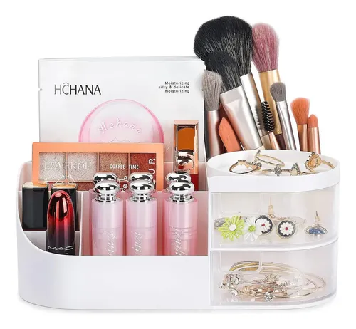 Organizador Multiuso Oh My Shop Maquillaje con Cajones de Plástico Blanco