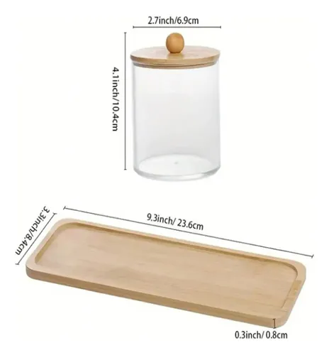 A “ Contenedor For Baño, Frasco Redondo Transparente Para ~