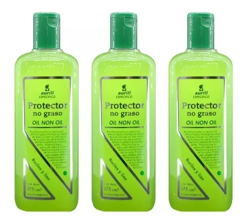 Acondicionador Protector Oil Non Oil No Graso Aurill  375ml X3un