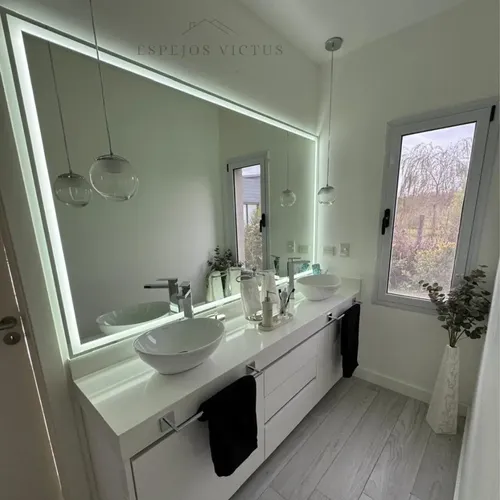 Espejo Rectangular Luz Led 150x80cm Touch On/off Dimerizable