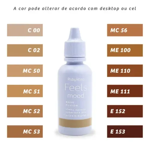 Base Ruby Rose Fluida Feels Mood – Hb901 – Color Inmediato C00