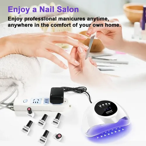 Lámpara Uv Led Para Uñas 2 En 1 Con Sensor Y 4 Tiempos