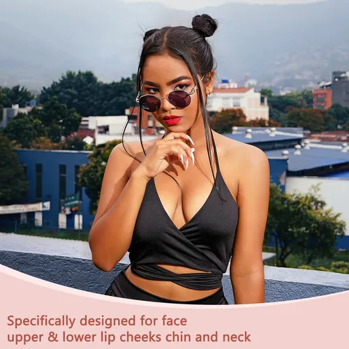 Eviey Depiladora Facial Eléctrica Led Oro Rosa