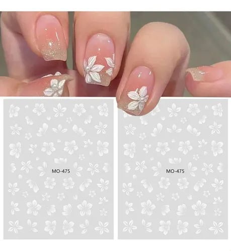 Pegatinas 3d De Flores Para Uñas Diseño Floral Sencillo .