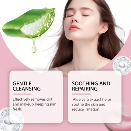 Crema Limpiadora Calmante De Aloe Vera .