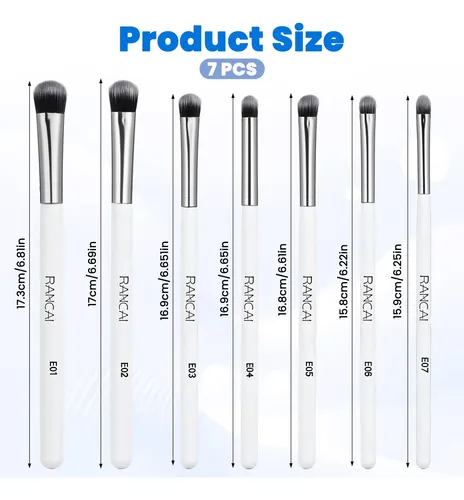 7 Pcs Eye Makeup Brush Set, Portable Small Makeup Brush
