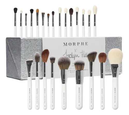Set 24 Brochas Maquillaje Morphe Jaclyn Hill Rostro y Ojos con Estuche