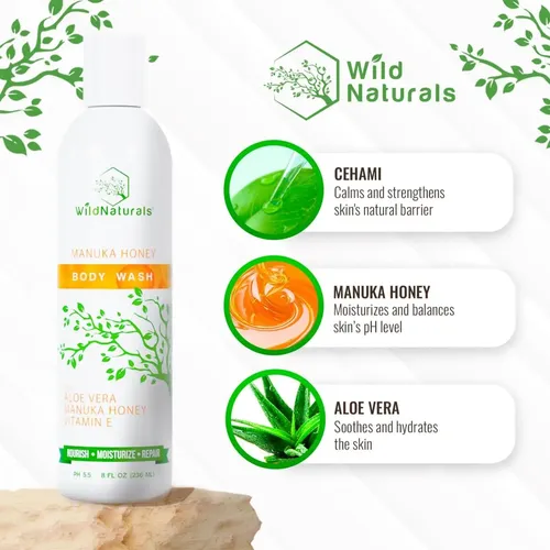 Jabón Corporal Orgánico Wild Naturals 236.6 Ml Miel De