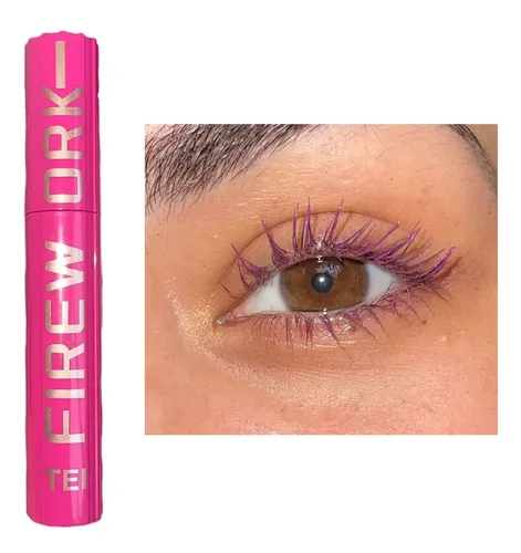 Mascara Pestañas Color Marron Azul Rosa Blanco Tei Firework Rosa