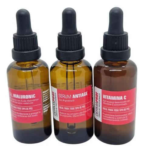 Kit Serum Hialuronico Argireline Vitamina C 50 Ml C/u