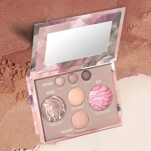 Paleta De Contorno Iluminador De Rubor 7 En 1 Shimmer Marble