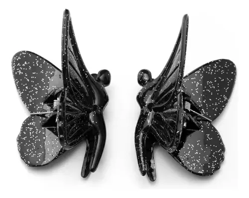 Broche Para Pelo Diseño Mariposa Con Brillos Pack X 12 Unid.