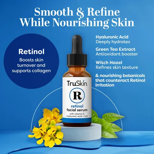 Sérum Truskin Retinol Para Rostro Antienvejecimiento, 60 Ml,