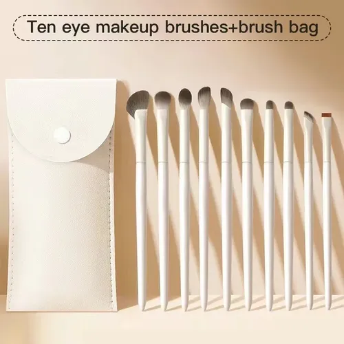 Set 10 Brochas Para Ojos Difuminar Delinear Y Detallar
