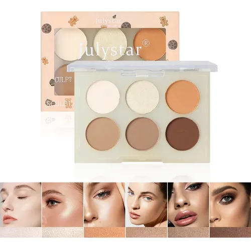 Julystar Paleta 6 Contorno Mate Brillo Natural Effect Dimens