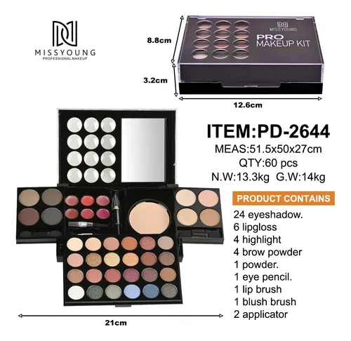 D2260630-4-5 Kit De Maquillaje Profesional Portátil Con