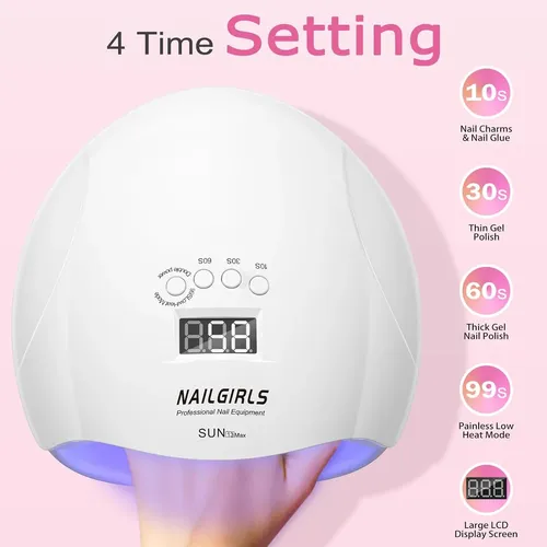 Lámpara Uv Led Blanca 220w Profesional Secado Gel