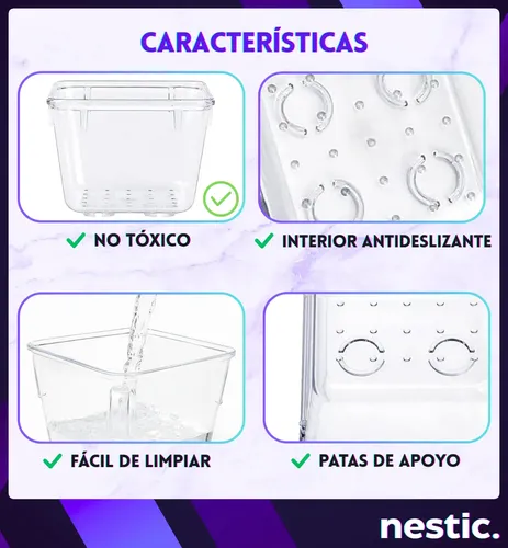 Contenedores Acrílico Chico Organiza Cajón Maquillaje Bijou