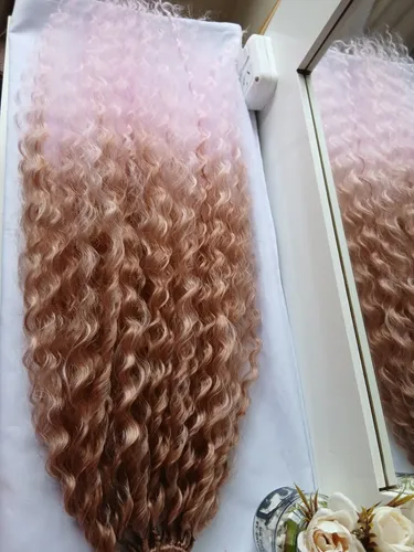 Ponytail Rizada Curly Rojizo Extensión Cabello 75cm