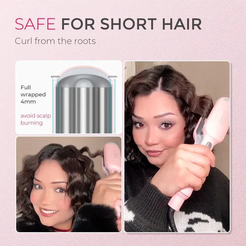 Tenaza De Pelo Tymo Rovy 3 Barriles Rosa Rosa Claro