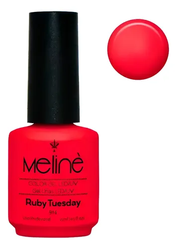 Meline Esmalte Semipermanente Gel Led/uv 914 Ruby Tuesday