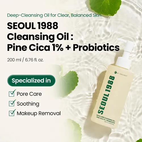 Óleo De Limpeza K-secret Seoul 1988 Cica 200ml Para Pele Sen