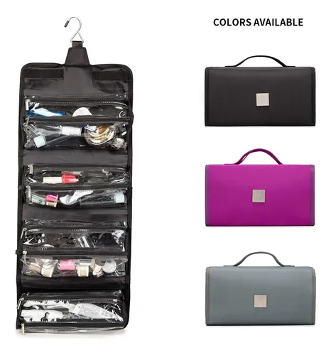Bolsa De Maquillaje Royalfair Roll Up Travel Toiletry Negra