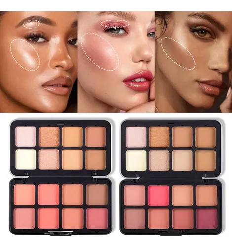 Paleta De Maquillaje De Contorno Con Iluminador De Rubor De  C004-003m