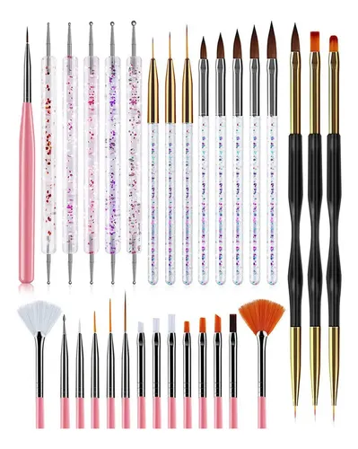 Kit 31 Pinceles Y Bolígrafos Arte Decoración Profesional