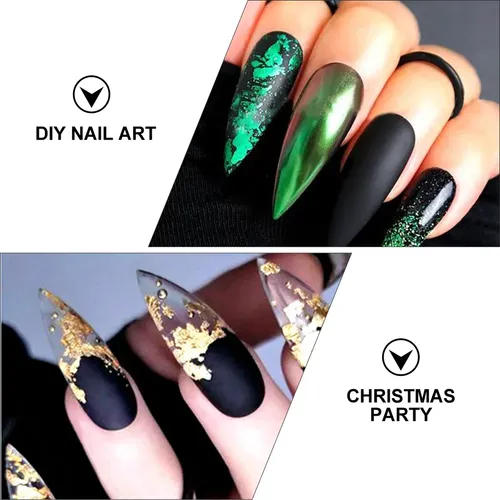 3 Cajas De Foil Para Uñas, Brillos Y Pegatinas Para Nail Art