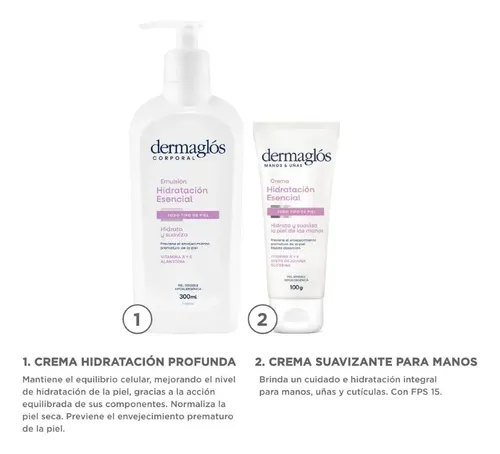 Dermaglós Combo Hidratación Corporal Emulsión Y Crema Manos